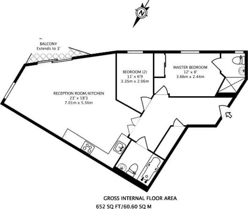 2 Bedroom Apartment Let in London, E14